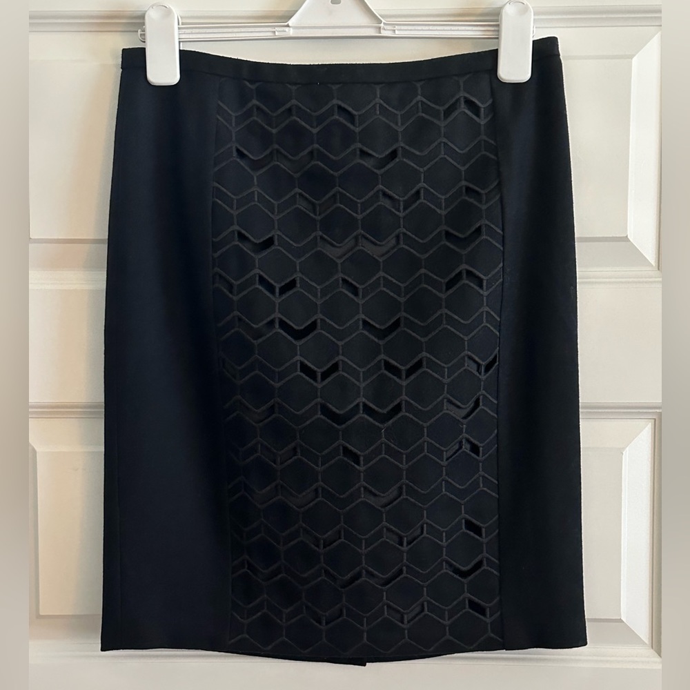 LOFT Black Skirt W/Front Detail